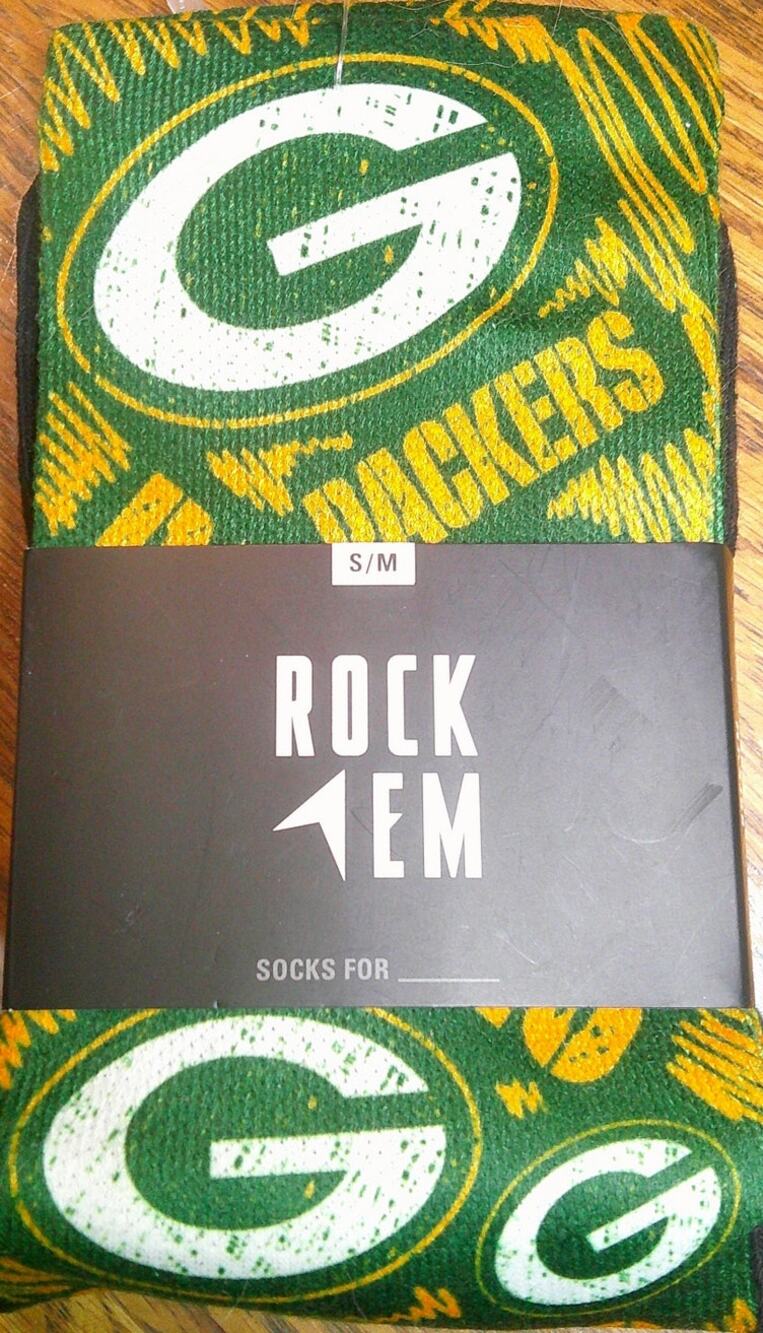 Rock Em - Green Bay Packers Socks Small/Medium